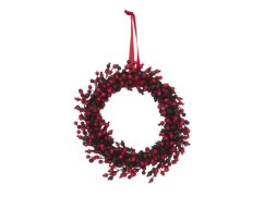 Veniec z bobúľ farebný, 46 cm