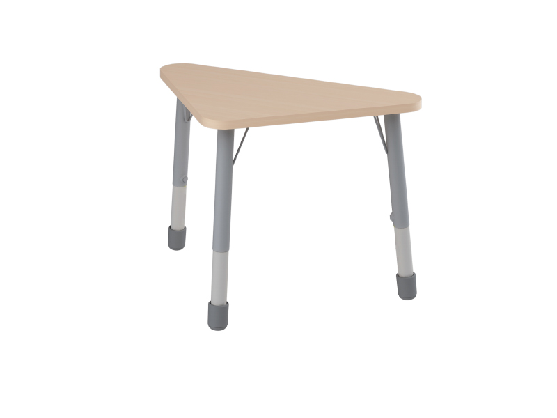 Height-adjustable triangle table - Beech - Height adjustable: 1-3