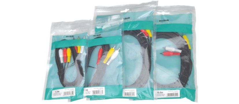 AV:link kábel 3x RCA samec - 3x RCA samec, 1,5 m