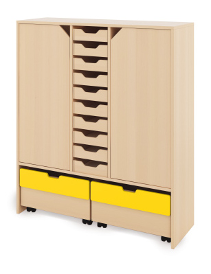 Cabinet XL + small wooden containers, doors and chests - CLASSICAL - Barva: V barvě dekoru