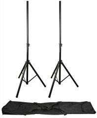 QTX sada reproduktorových stojanov v prepravnom obale, 112-176 cm, 25 kg