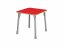 Výškovo nastaviteľný stôl štvorec - Červená - Veľkosť výškovo staviteľná: 1-3