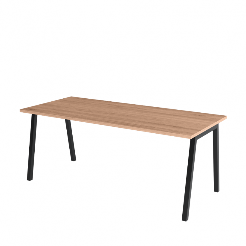 Kancelářský stůl s deskou jantarový dub OFYS A (rozměr 70 x 140 cm) - Barva podnože: Šedá