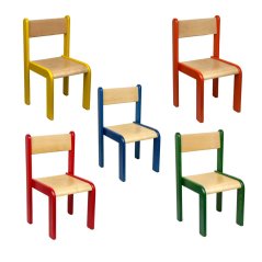 Dětská barevná židle NELA (barevné bočnice)