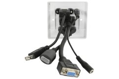 AV:link nástenná zásuvka HDMI/VGA/USB/Jack 3.5mm