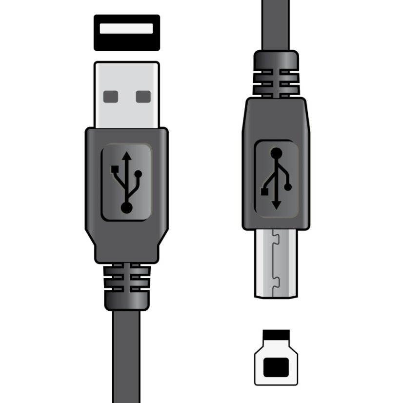 AV:link USB 2.0 typ A zástrčka k typu B zástrčka kábla 1,5m