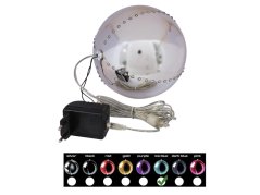 Sněhové LED koule, 15 cm, ledová modrá, 1 ks