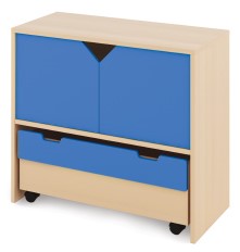 Cabinet M + doors and chest - CLASSICAL - Barva: Modrá Cabinet M + doors and chest - CLASSICAL - Barva: Modrá