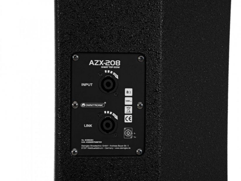 Omnitronic AZX-208, 2-pásmový 8" reproduktor 100W