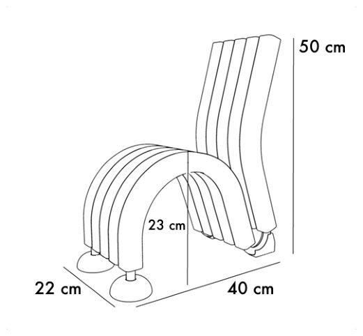 Dětská molitanová židle (bílá/černá)