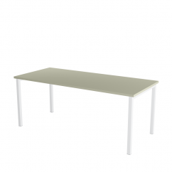 Kancelářský stůl s šedou deskou OFYS U (rozměr 80 x 140 cm)