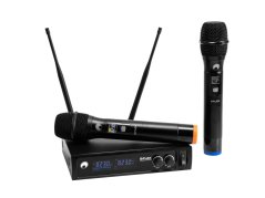 Omnitronic UHF E-FLEX 2, 2-kanálový bezdrôtový mikrofónny set 823-832/863-865 MHz