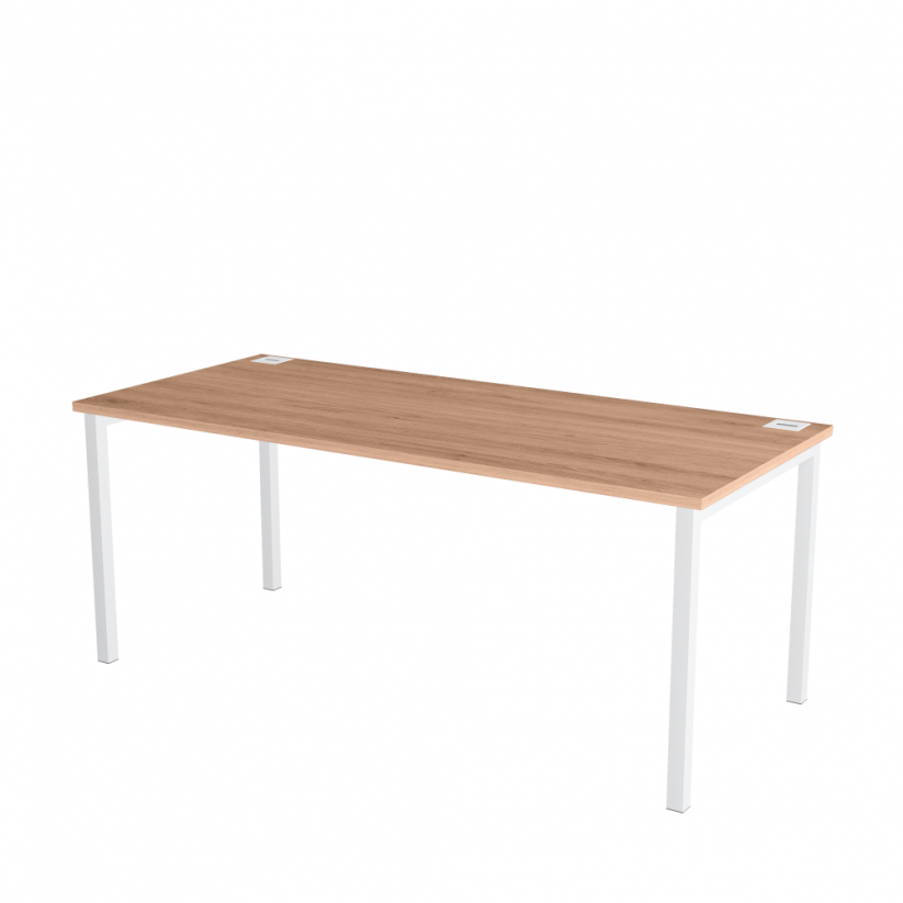 Kancelářský stůl s deskou jantarový dub OFYS U (rozměr 80 x 120 cm) - Barva podnože: Šedá