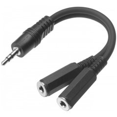 Stagg YC-0,1/1J2JFH, redukcia 1x Jack 3,5 mm samec – 2x Jack 3,5 mm samica