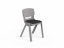 Učiteľská plastová stolička šedá, čalúnená
