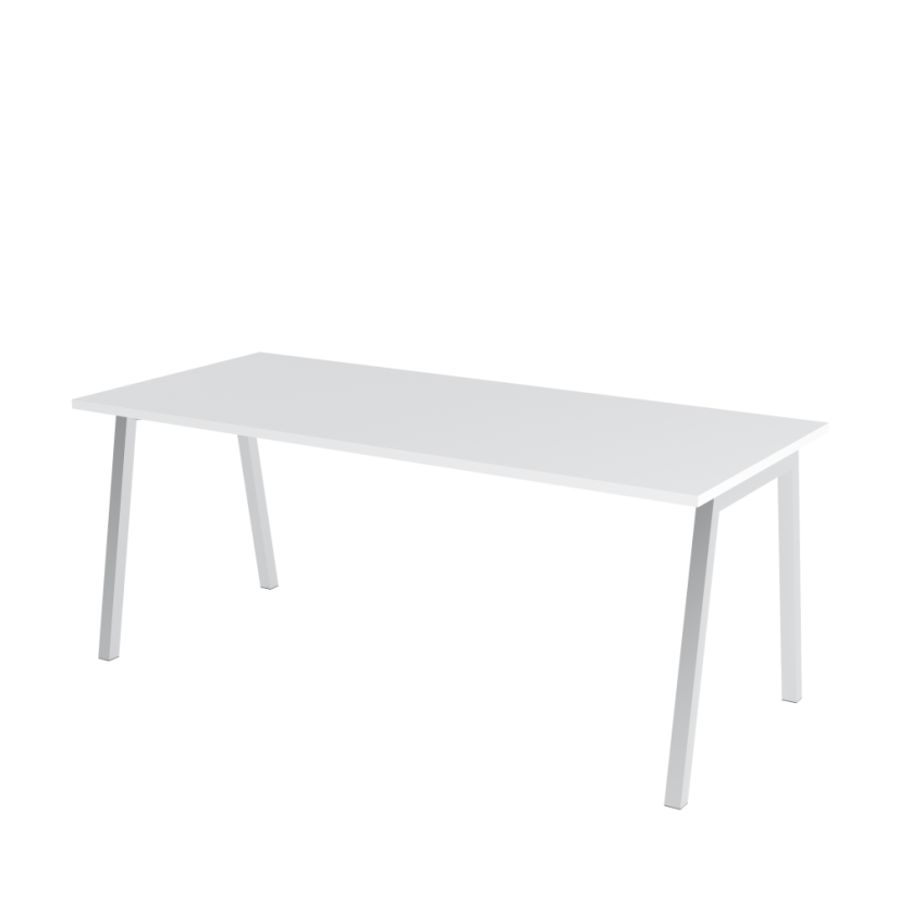 Office table with white top OFYS A (dimensions 70 x 120 cm) - Frame color: Black