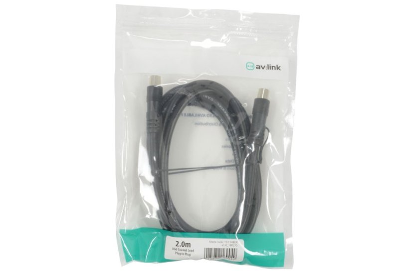 AV:link kábel RG6 koaxiálny 2x samec, 75 Ohm, 2m