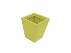 Květináč ze skleněných vláken, žlutý, čtvercový, 45 cm