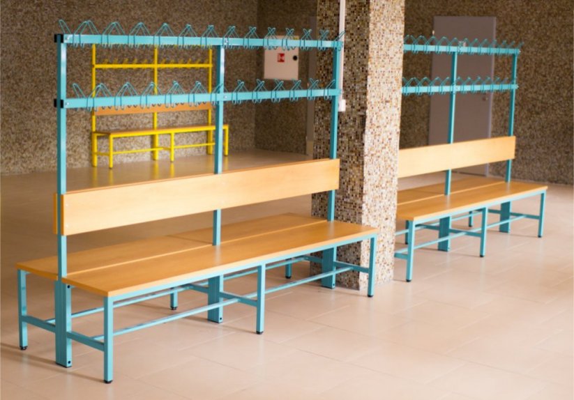 Šatní lavička jednostranná s věšáky - Rozměr: 120 cm
