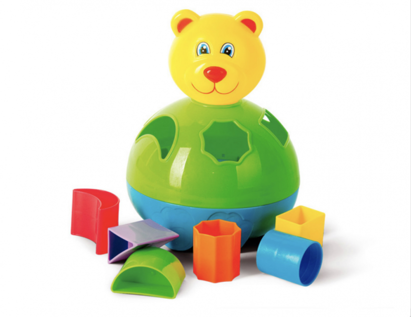 Sorter in the shape of a teddy bear