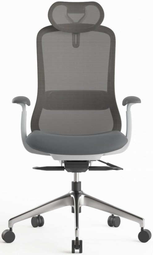 Kancelářská židle BESSEL šedý plast, světle šedá