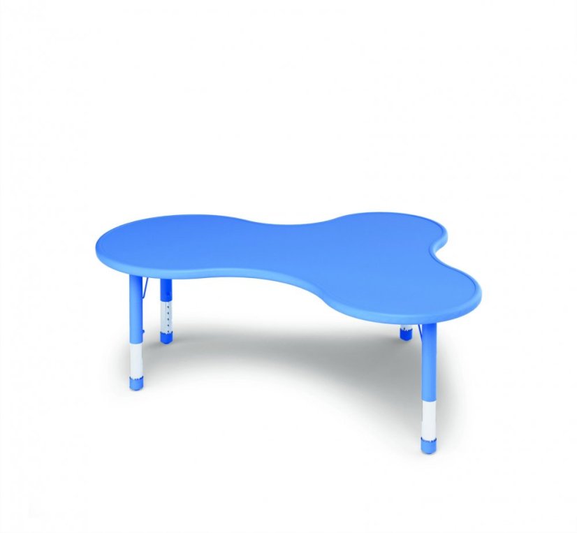 Detský stôl výškovo nastaviteľný TRIO - Farba: Modrá