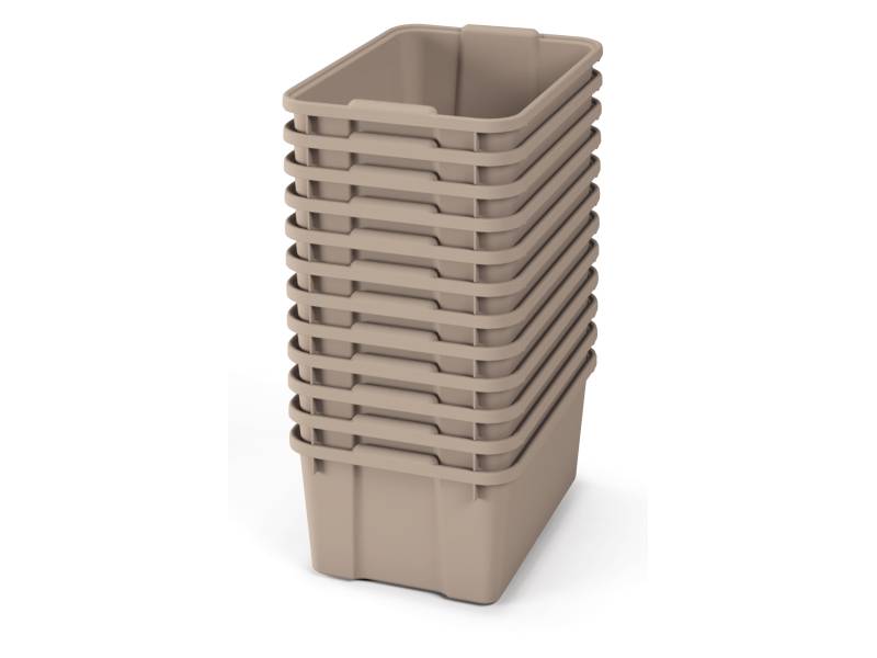 Velké plastové boxy - OPTIMA - Béžové (12 ks.)