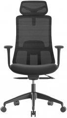 Kancelářská židle WISDOM, černý plast, tmavě šedá