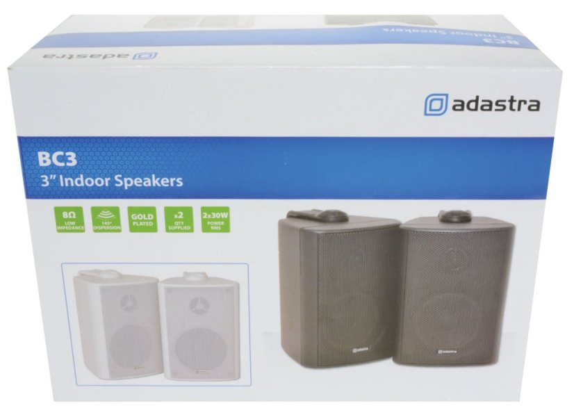 Adastra BC3-W, nástěnný 3" reproduktor, 30W, bílý, pár