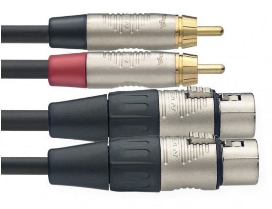 665 - S konektormi REAN - Spĺňa požiadavky RoHS  Stagg NTC3CR dvojitý kábel, RCA/RCA (m/m), 3 m Konektory: RCA samec / RCA samec, REAN Právny aspekt: ​​V súlade s RoHS Farba: Čierna Dĺžka: 3 metre (10 stôp) Dvojitý audio kábel N-série s konektormi REAN by Neutrik cinch/cinch, dĺžka 3m. Farba čierna. V súlade s RoHs. Stagg NTC3CMXMR Dvojitý kábel, RCA/XLR (m/m), 3 m Typ: Dvojitý kábel Konektory: RCA samec / XLR samec, REAN Farba: Čierna Profesionálny audio kábel N-série s konektormi REAN by Neutrik 2x Cinch