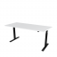 Výškově nastavitelný kancelářský stůl s bílou deskou OFYS (rozměr 80 x 160 cm) - Barva podnože: Černá