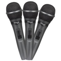 Stagg SDMP15-3, sada 3 dynamických mikrofónov