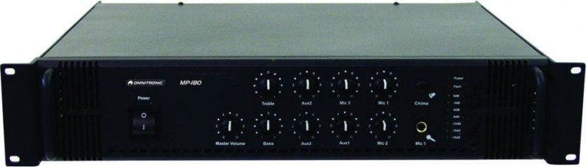 Omnitronic MP-180, 100V mixážní zesilovač, 180W