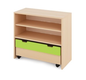 Cabinet M + shelves and chest - CLASSICAL - Barva: Zelená