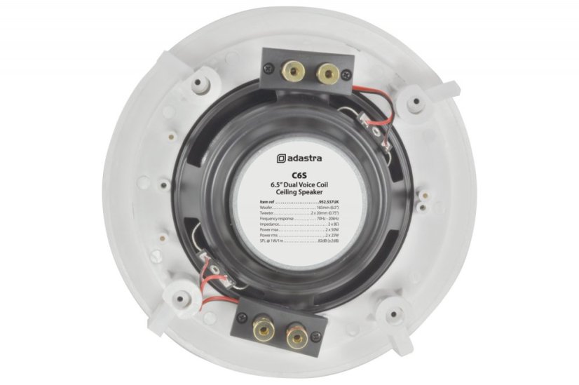 Adastra C6S, stereofonní podhledový 6.5" reproduktor, 50+50W, bílý