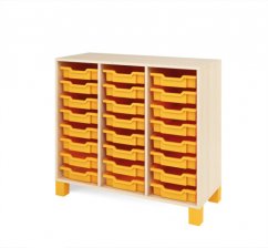 Skriňa s 24 boxmi oranžová FRESH (modul 14)