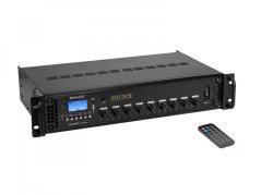 Omnitronic MA-240P, 100V mixážny zosilňovač, MP3/USB/SD/BT, 240W