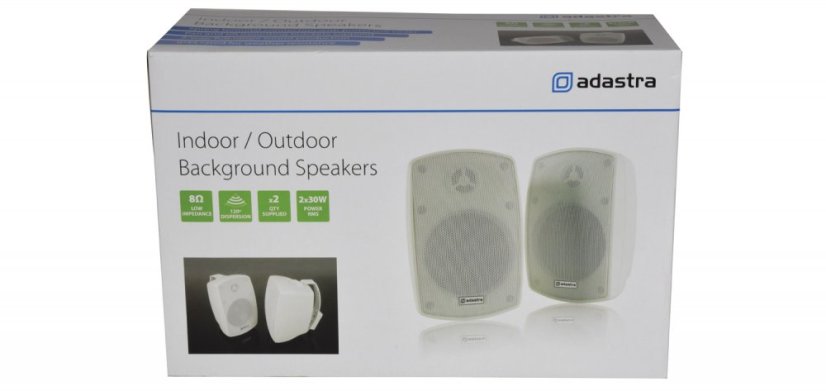 Adastra BH4-W, pasivní 4" reproboxy 60W, bílé, cena/pár