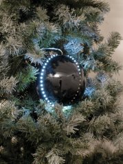 Sněhové LED koule, 15 cm, černá, 1 ks