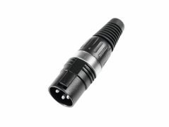 Hicon XLR konektor 3pinový HI-X3CM-BLK