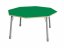 Výškovo nastaviteľný stôl osemuholník - Zelená - Veľkosť výškovo staviteľná: 1-3