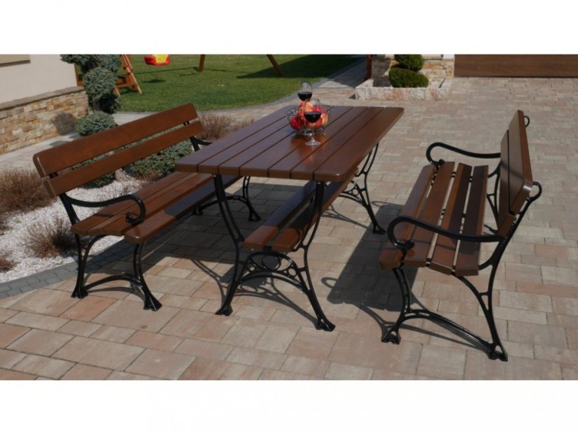 Garden set LARA 3 (alder) - Shade: Rosewood