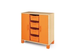 Nízká skříň ORZE 2 dveře a 4 zásuvky (více barev)