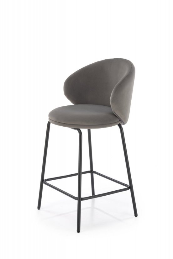 Barová stolička- H121- Čierna/ Sivá