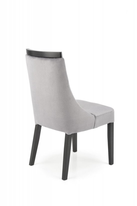 Židle- ROYAL- Černé Bukové dřevo/ Světle šedá