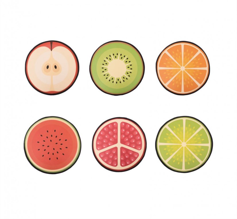 Foam seat cushions FRUIT (6 pcs)