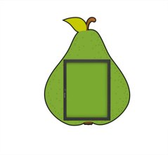Jednokřídlá vitrína HRUŠKA (4x A4)
