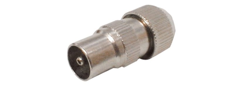 AV:link koaxiální konektor samec, poniklovaná mosaz
