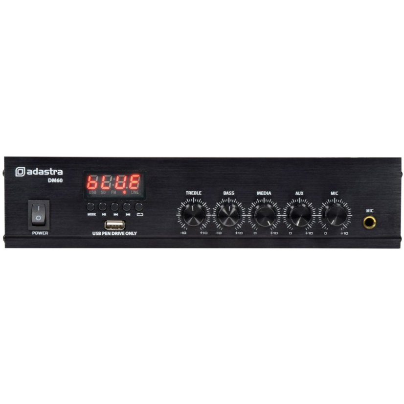 Adastra DM60, digitálny 100V mixážny zosilňovač, 60W