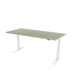 Height adjustable desk OFYS - grey (80 x 160 cm)